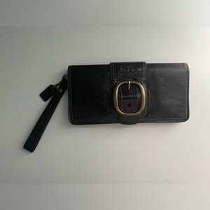 Vintage Coach Madison Carriage Brown Patent Leather Wristlet/Clutch/Wallet
